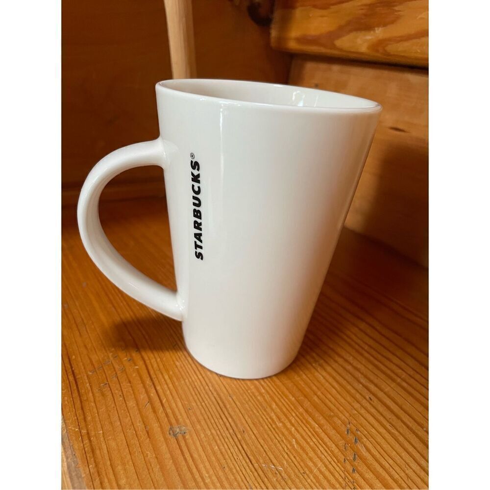 Starbucks Christmas Holiday Coffee Mug Cup Pink Doves Holly Presents Siren 12 oz